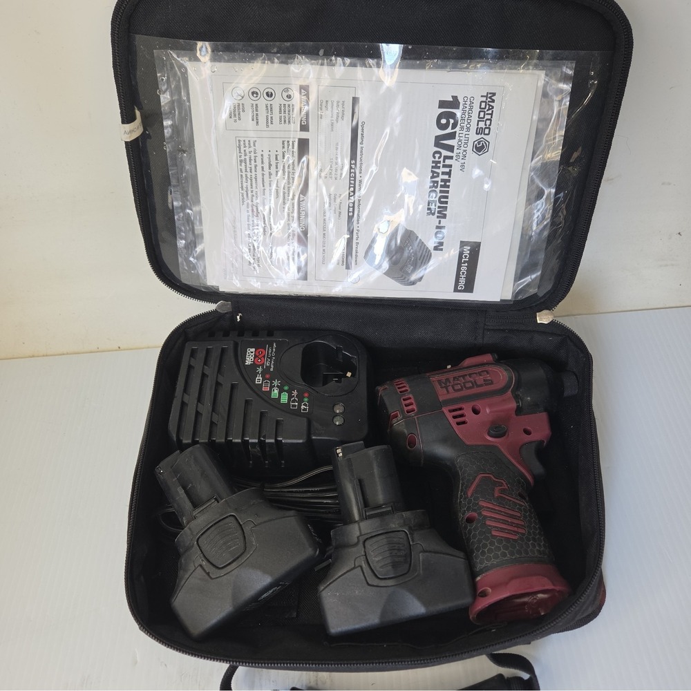 MATCO 16V 1/4 Hex High Power Impact Driver MCL1614HPID Red Brushless Kit
